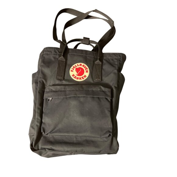 Fjallraven Kanken Black G-1000 Backpack Totepack Front Zipper Pocket Adj Straps - Picture 1 of 9